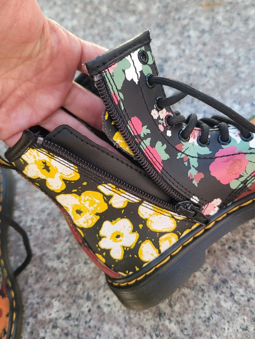 Dr. Martens floral boots